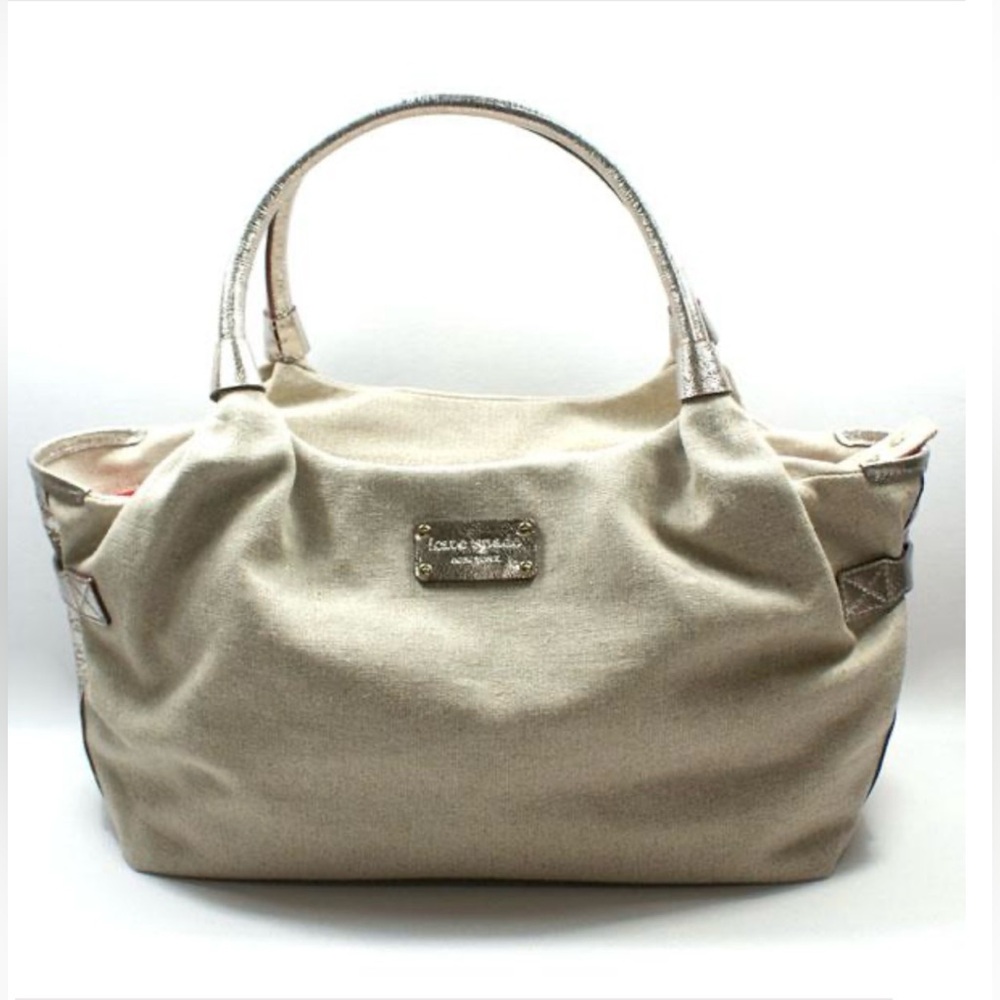 KATE SPADE STEVIE BURLINGTON PLATINUM SHOULDER BAG NWT